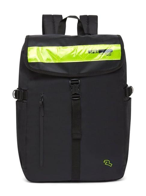 spykar 20 ltrs black solid medium backpack