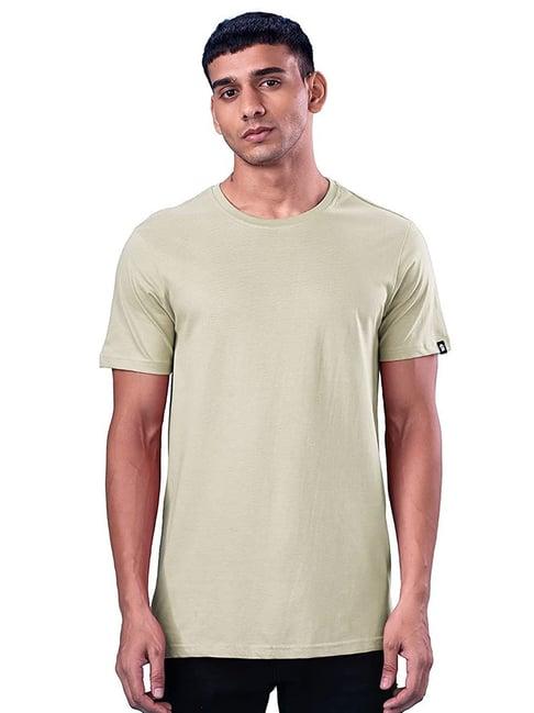 the souled store light olive crew t-shirt