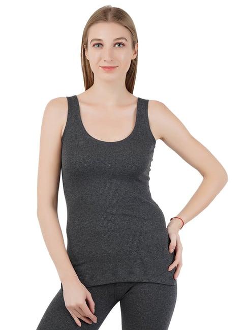 bodycare grey cotton thermal tank top