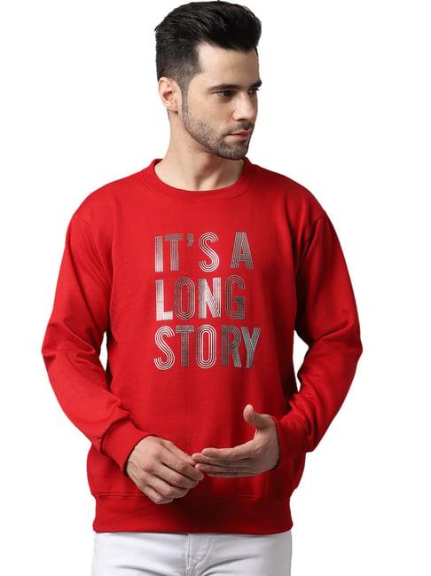 vimal jonney red printed sweatshirt