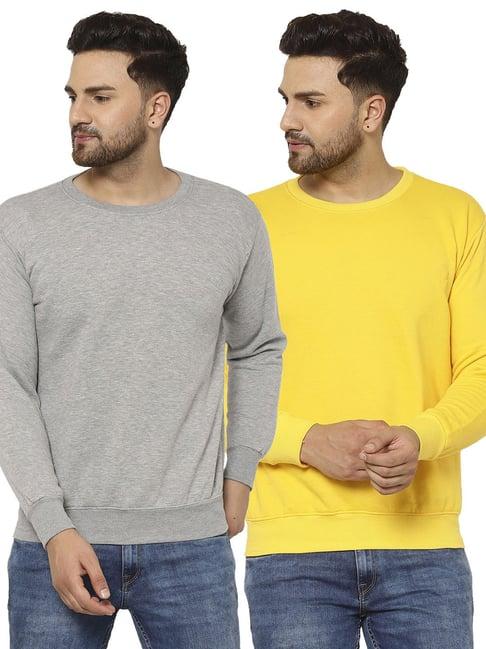 vimal jonney multicolor regular fit sweatshirt - pack of 2