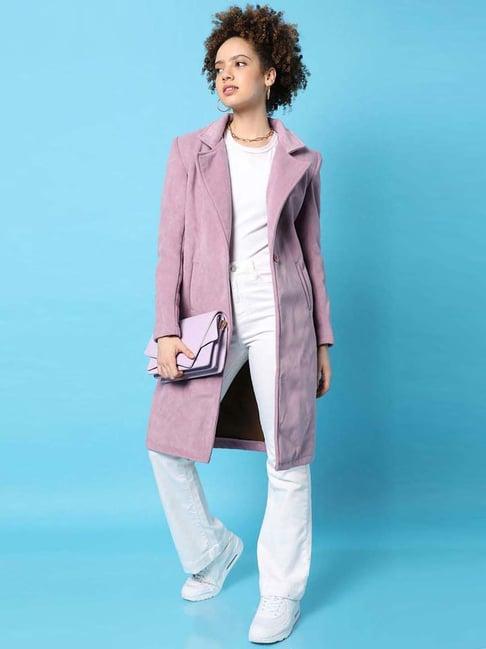 campus sutra purple longline coat