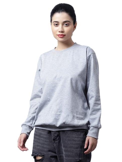 vimal jonney grey fleece textured sweatshirt