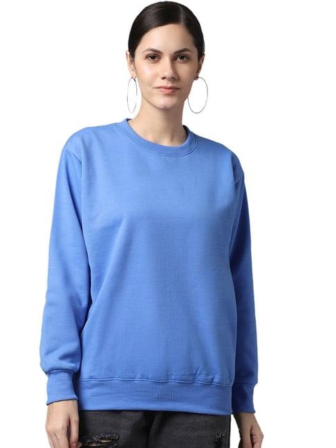 vimal jonney blue fleece regular fit sweatshirt