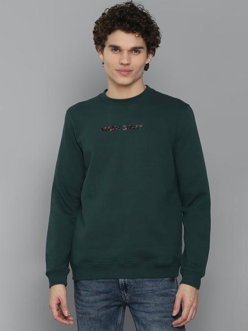 allen solly green round neck sweatshirt