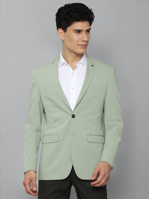 allen solly green slim fit blazers