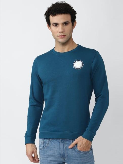 academy by van heusen blue slim fit sweatshirt