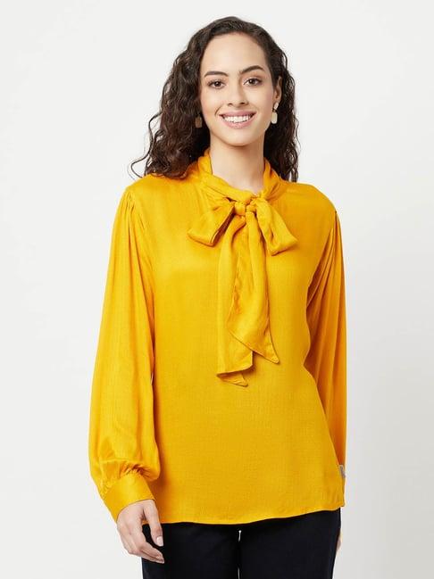 crimsoune club mustard top