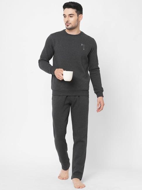 sweet dreams charcoal melange regular fit tracksuit