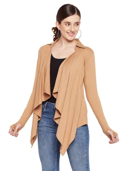 hypernation khaki melange shrug