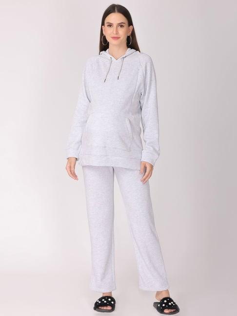 the mom store grey maternity hoodie with pants