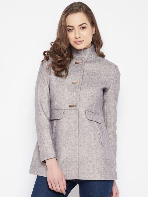 duke grey herringbone pattern coat