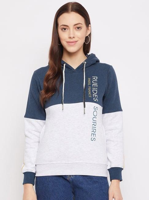 duke navy & white hooded sweatshirt