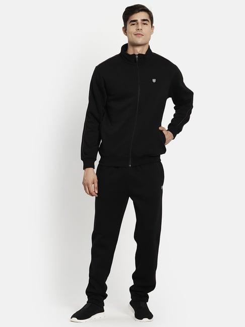 octave black regular fit tracksuit