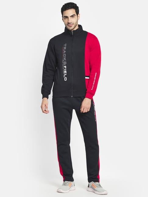 octave black regular fit tracksuit