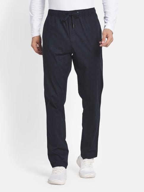 octave navy regular fit trackpants