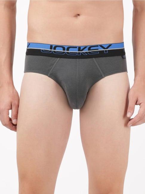 jockey grey cotton comfort fit briefs