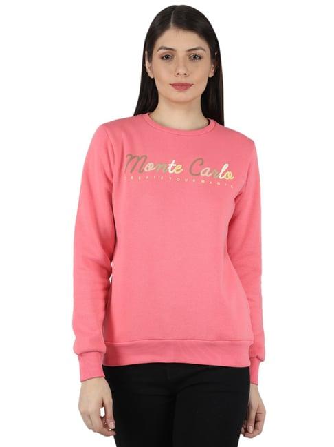 monte carlo pink printed pullover