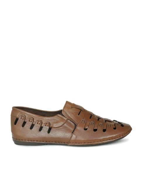 privo by inc.5 men's tri-band tan loafers