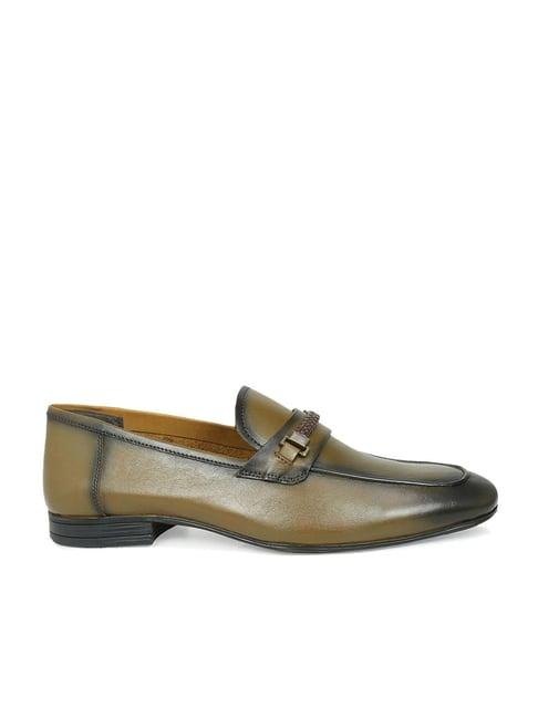 privo by inc.5 men's olive formal loafers