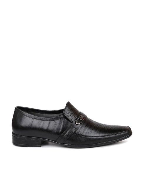 privo by inc.5 men's black formal loafers