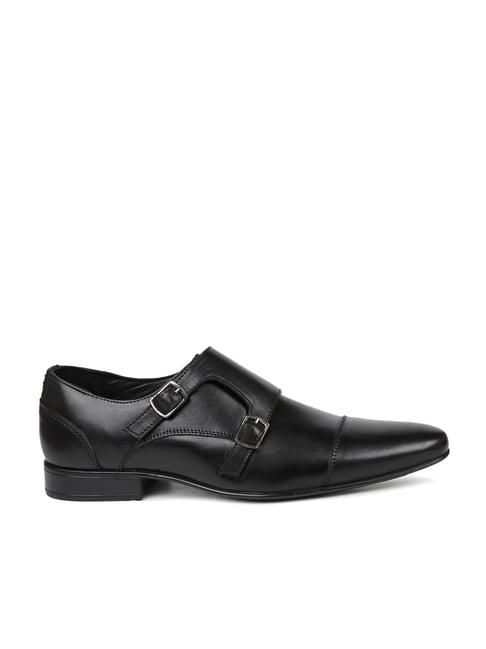 privo by inc.5 men's black monk shoes