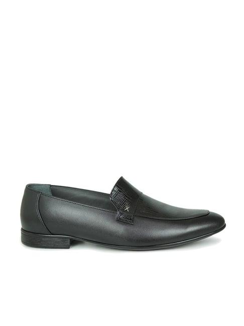 privo by inc.5 men's black formal loafers