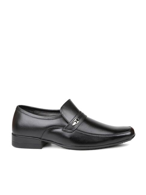 privo by inc.5 men's black formal loafers