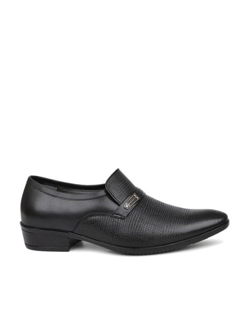 privo by inc.5 men's black formal loafers