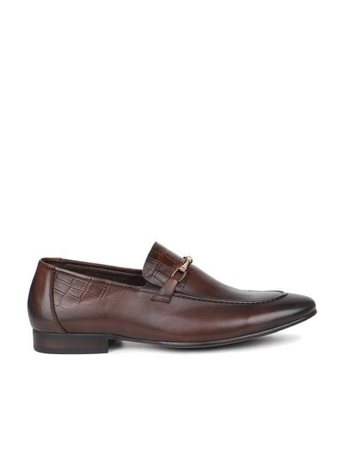 atesber by inc.5 men's brown formal loafers