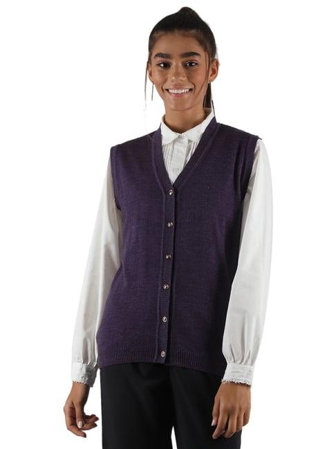 monte carlo purple open front cardigan