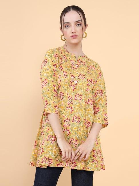 soch mustard printed tunic