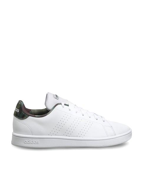 adidas men's advantage base white casual sneakers