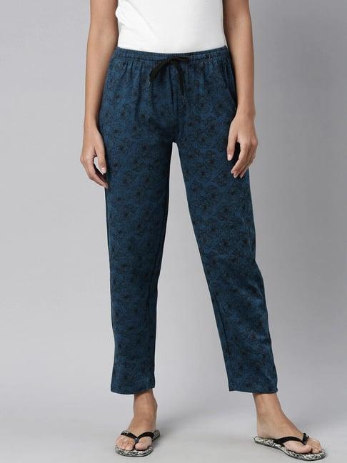 kryptic teal blue printed pyjamas