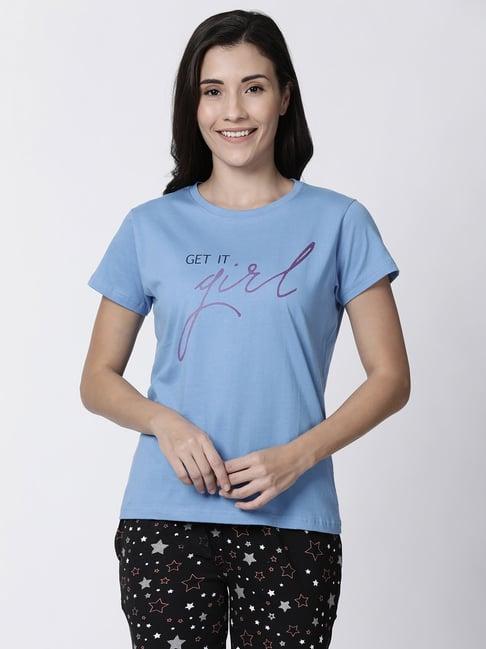 kryptic blue printed t-shirt