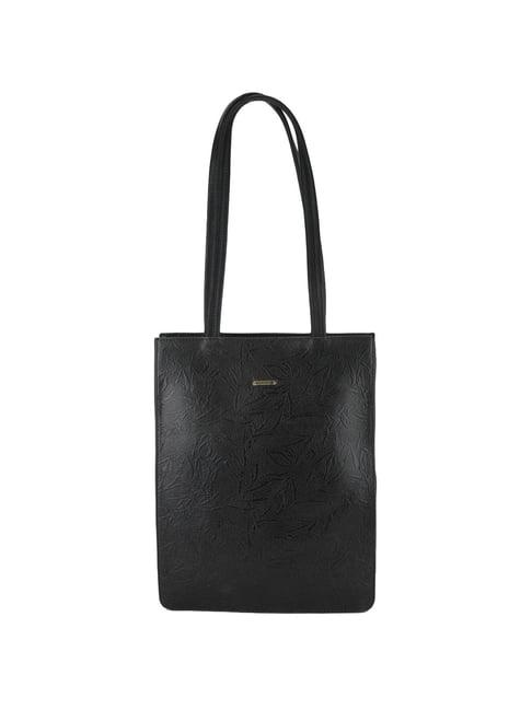 woodland black textured medium shoulder bag