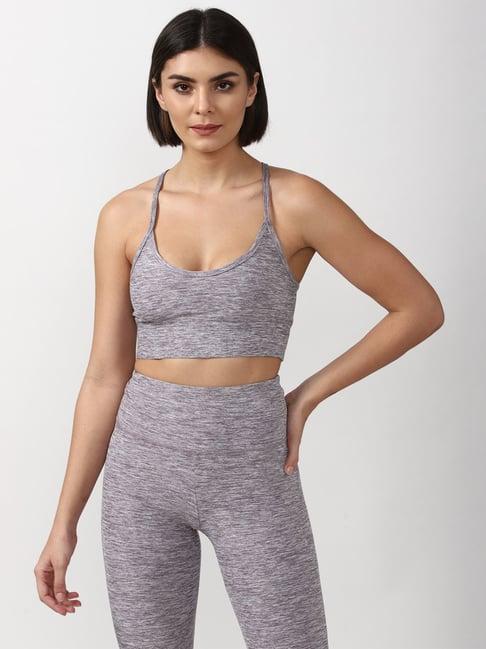 forever 21 purple textured sports bra