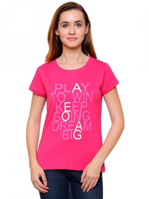 dyca fuchsia printed t-shirt