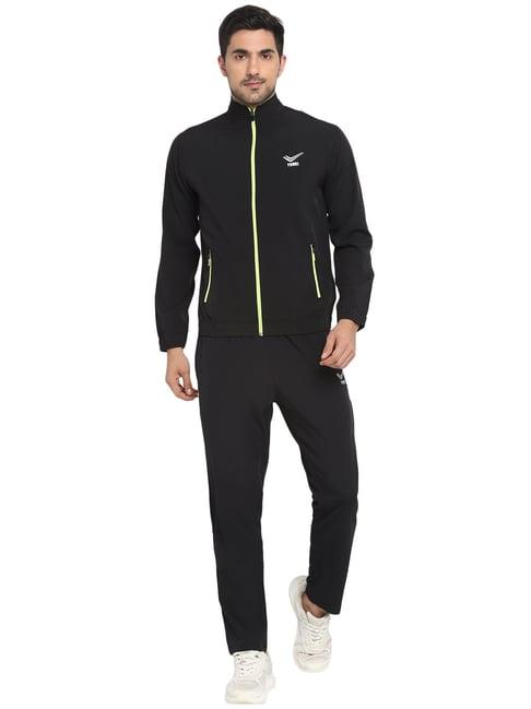 yuuki black regular fit tracksuit