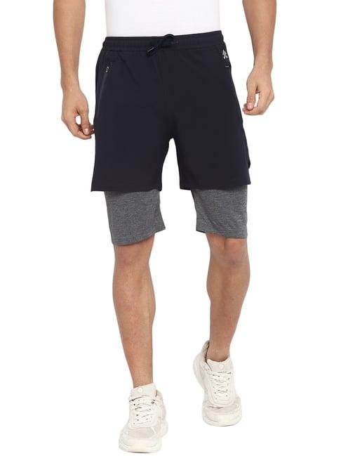 off limits navy regular fit shorts