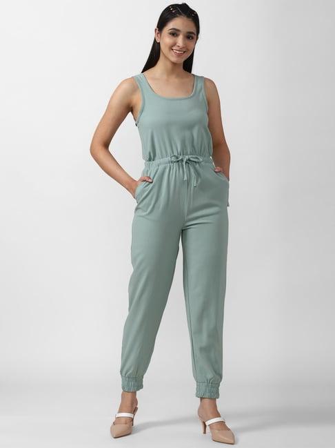 forever 21 sage green maxi jumpsuit