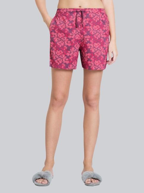 van heusen pink printed shorts