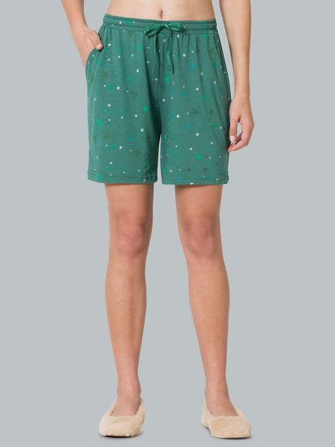 van heusen green printed shorts