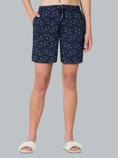 van heusen navy printed shorts