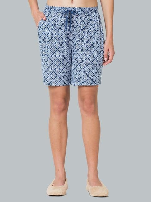 van heusen blue printed shorts