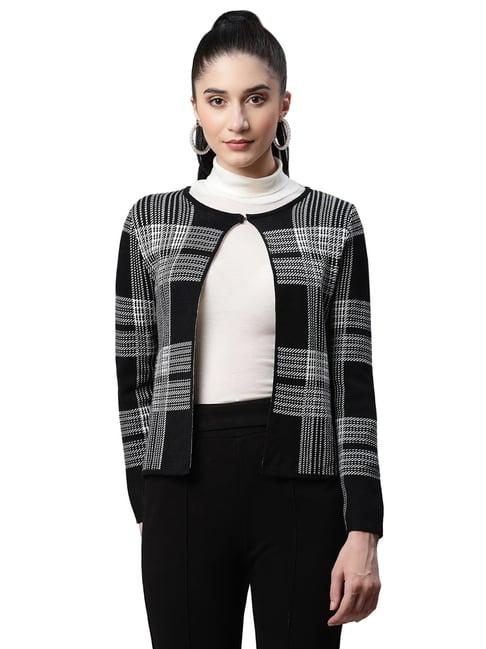 global republic black check cardigan