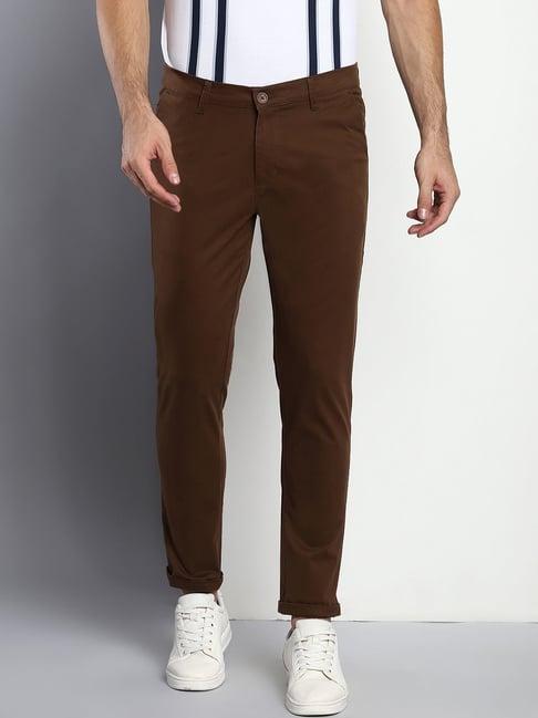 dennis lingo brown  slim fit chinos