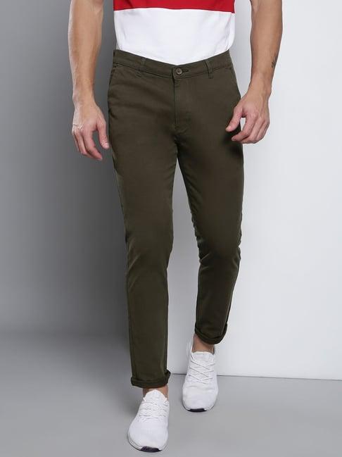 dennis lingo olive  slim fit chinos