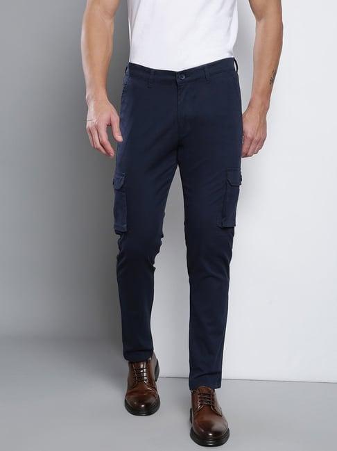 dennis lingo navy  slim fit cargos