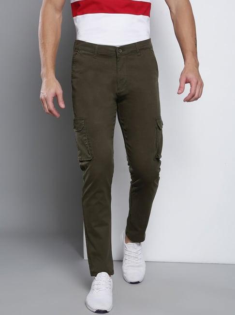 dennis lingo olive  slim fit cargos